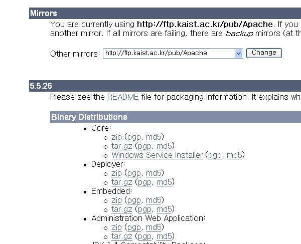 ... :: [Eclipse] Eclipse j2ee Europa + Apache Tomcat 5.x 셋팅 방법