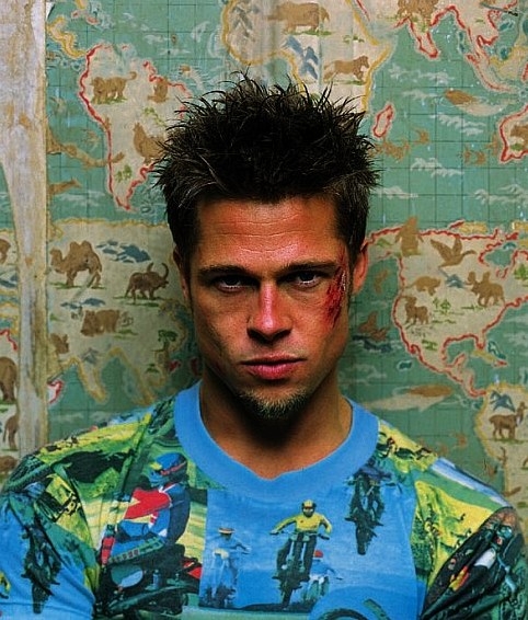 brad pitt fight club poster. Brad+pitt+fight+club+hair